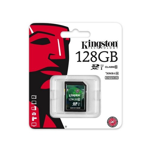 Карта памяти Kingston Class 10 SDXC 128GB