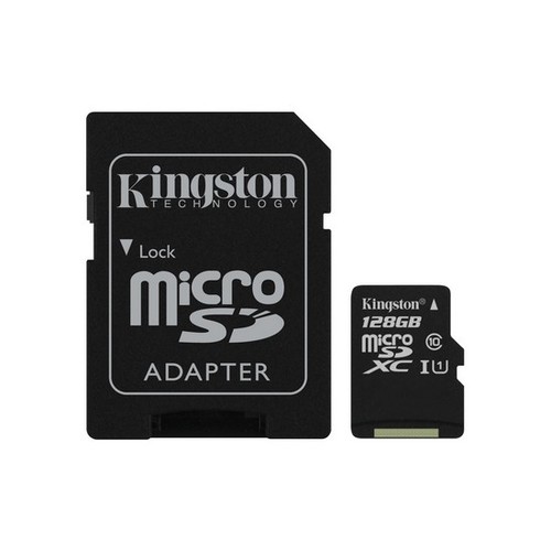 Карта памяти Kingston Class 10 MicroSDXC 128GB + адаптер для SD