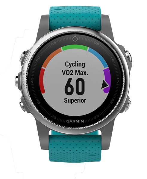 FENIX 5S серебристые с бирюзовым ремешком