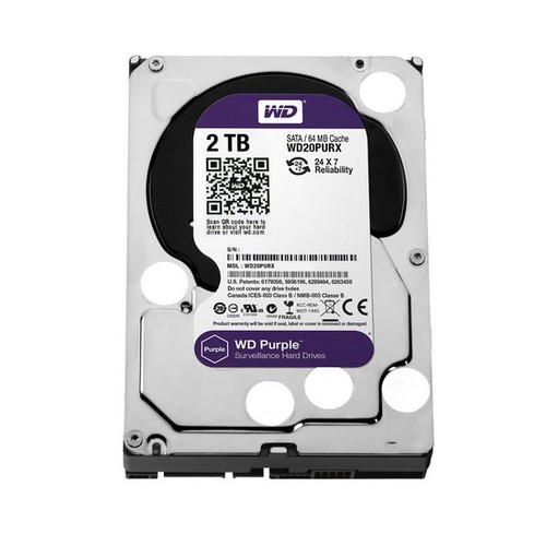 Жёсткий диск для видеонаблюдения Western Digital Purple HDD 2Tb WD20PURX