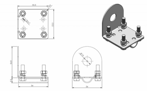 Крепление на зеркало или мачту AC-504X